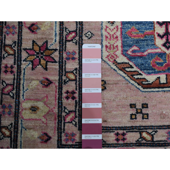 2'8" x 8'10" New Hand Knotted Pink Wool Runner Oriental Rug - MOA10287504