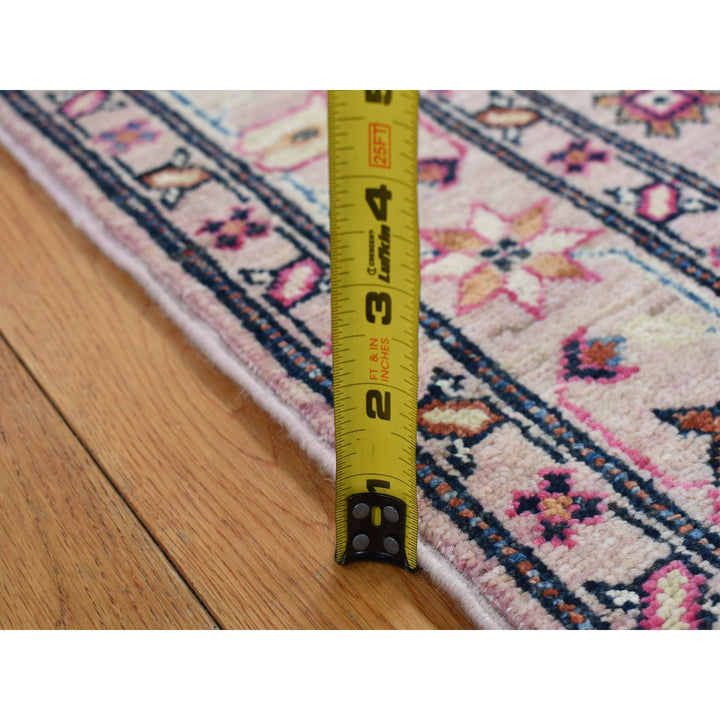 2'8" x 8'10" New Hand Knotted Pink Wool Runner Oriental Rug - MOA10287504