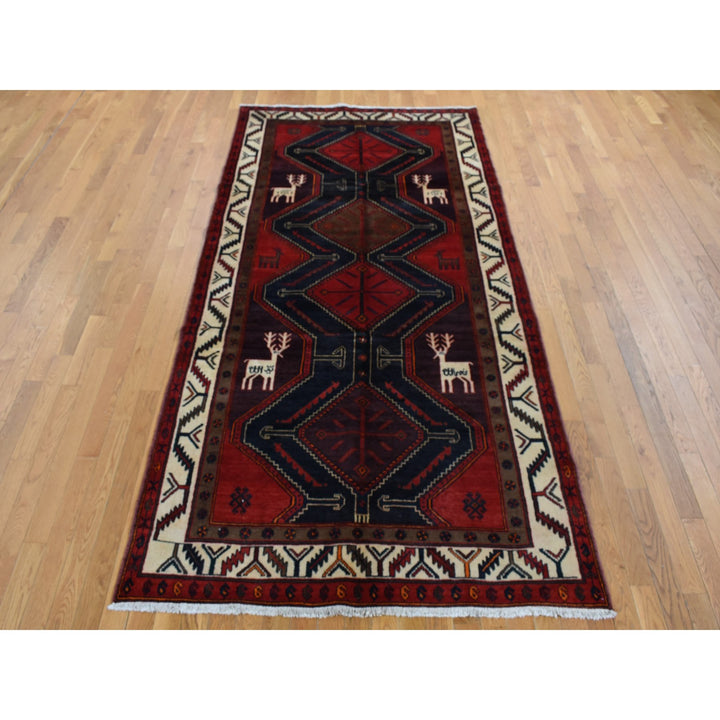 5'2" x 10'6" New Hand Knotted Red Wool Runner Oriental Rug - MOA10287524