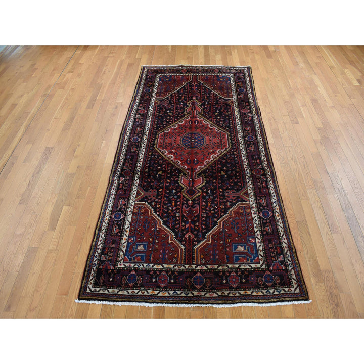 5'0" x 10'1" New Hand Knotted Red Wool Runner Oriental Rug - MOA10287528