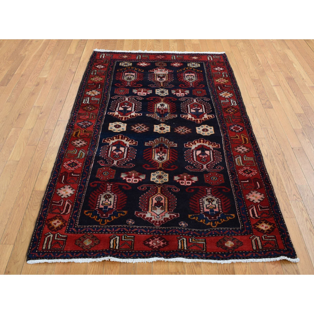 4'8" x 7'0" New Hand Knotted Red Wool Rectangle Oriental Rug - MOA10287540