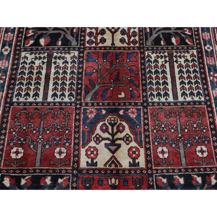 5'1" x 10'0" New Hand Knotted Red Wool Rectangle Oriental Rug - MOA10287542