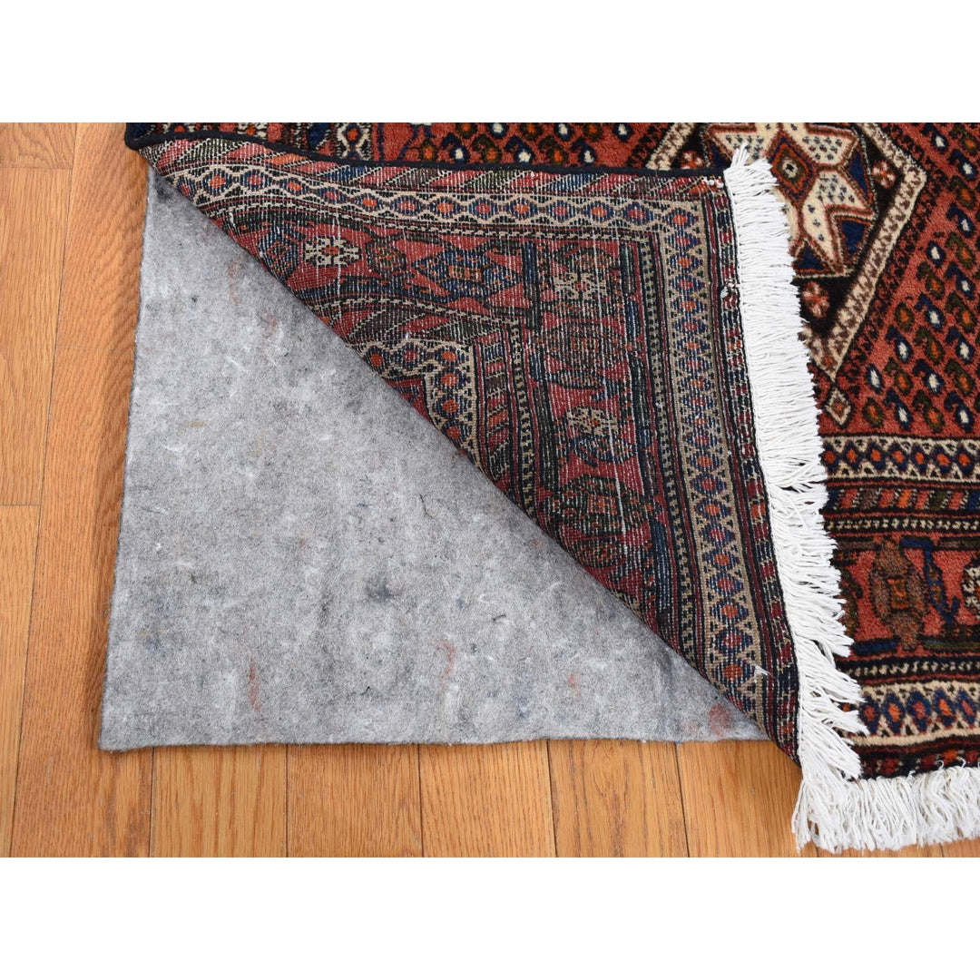 6'8" x 10'5" New Hand Knotted Red Wool Rectangle Oriental Rug - MOA10287593