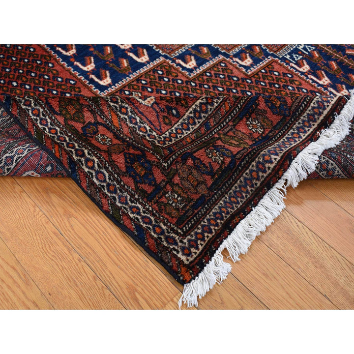 6'8" x 10'5" New Hand Knotted Red Wool Rectangle Oriental Rug - MOA10287593