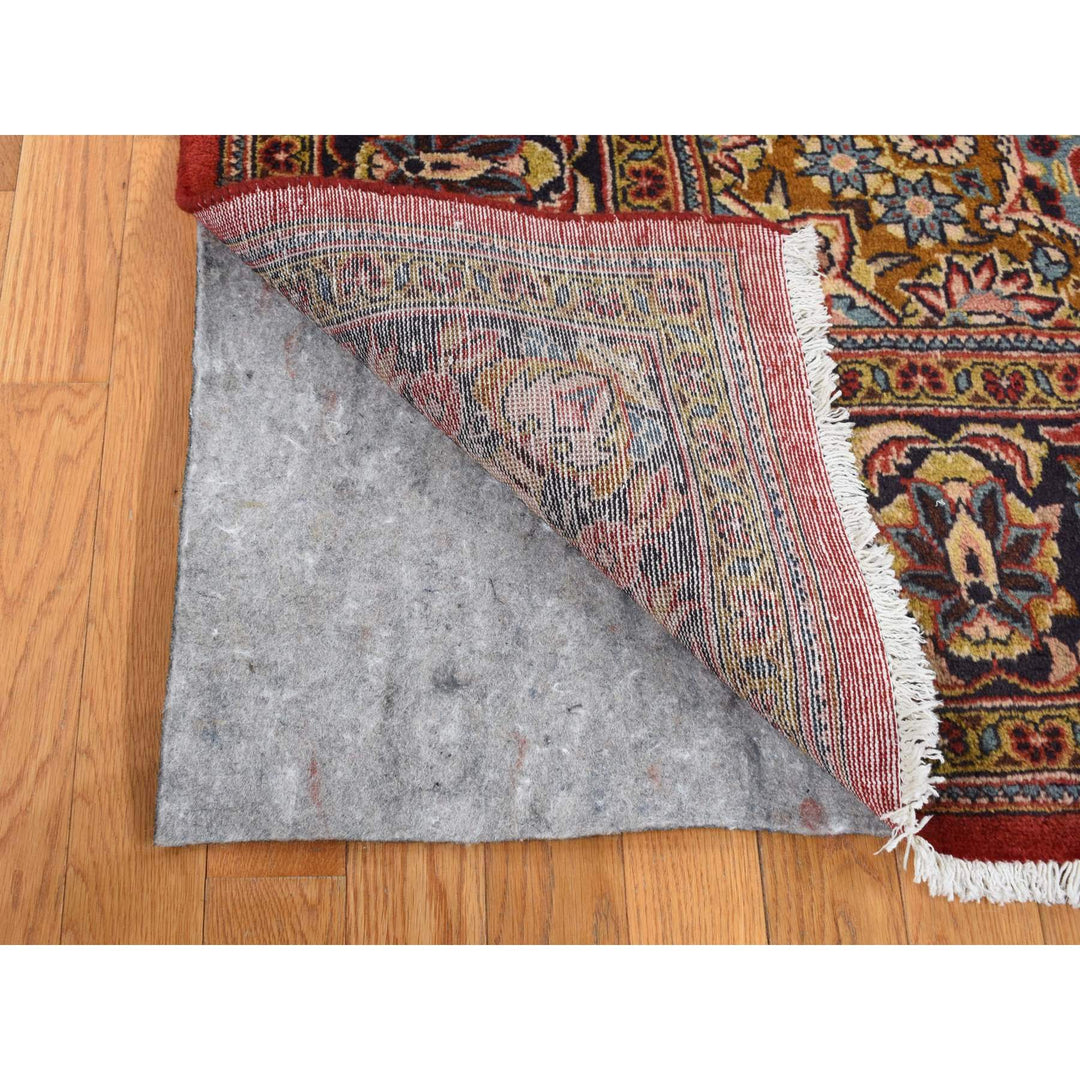 7'2" x 10'5" New Hand Knotted Red Wool Rectangle Oriental Rug - MOA10287596