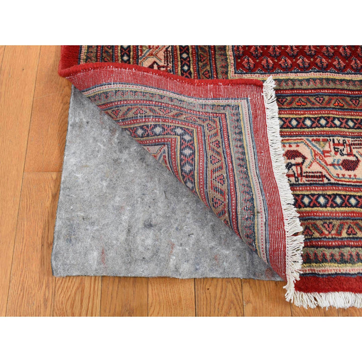 7'1" x 10'8" New Hand Knotted Red Wool Rectangle Oriental Rug - MOA10287597