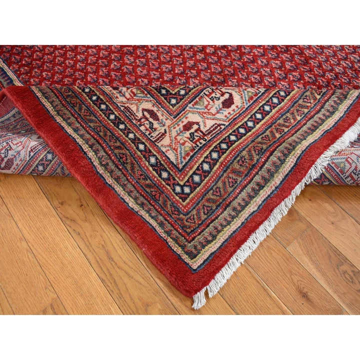 7'1" x 10'8" New Hand Knotted Red Wool Rectangle Oriental Rug - MOA10287597