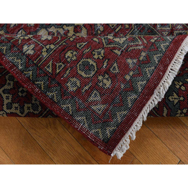 3'10" x 6'0" New Hand Knotted Red Wool Rectangle Oriental Rug - MOA10287611