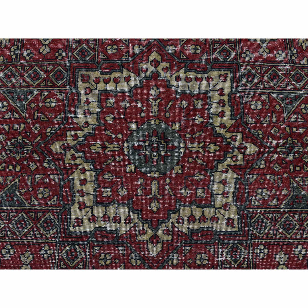 3'10" x 6'0" New Hand Knotted Red Wool Rectangle Oriental Rug - MOA10287611