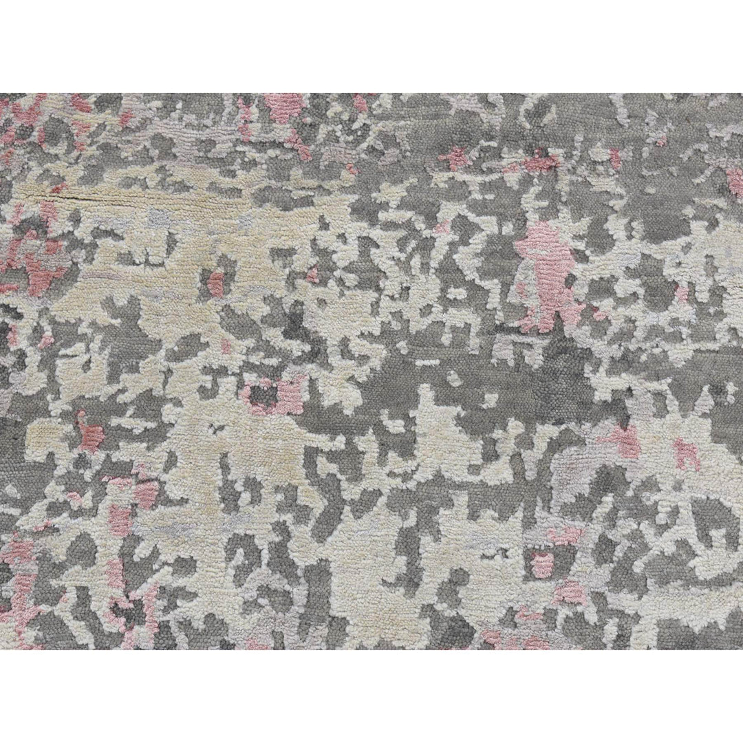 3'0" x 4'9" New Hand Knotted Pink Wool & Silk Rectangle Oriental Rug - MOA10287614