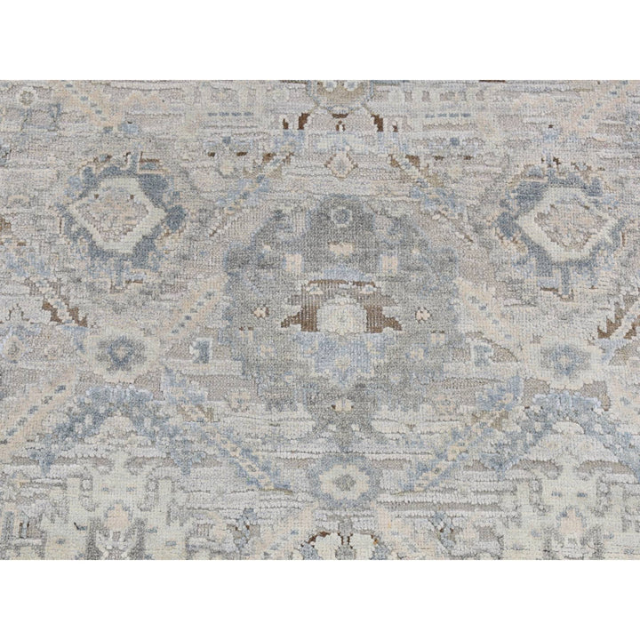 3'0" x 5'3" New Hand Knotted Blue Wool & Pure Silk Rectangle Oriental Rug - MOA10287615