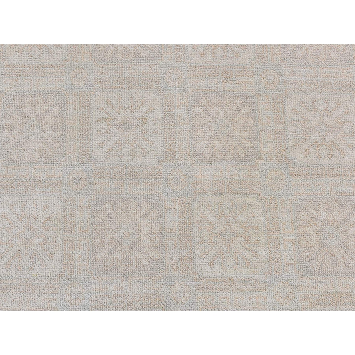 4'0" x 6'0" New Hand Knotted Beige Wool Rectangle Oriental Rug - MOA10287616