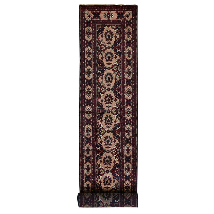 2'10" x 18'10" New Hand Knotted Red Wool Runner Oriental Rug - MOA10287618