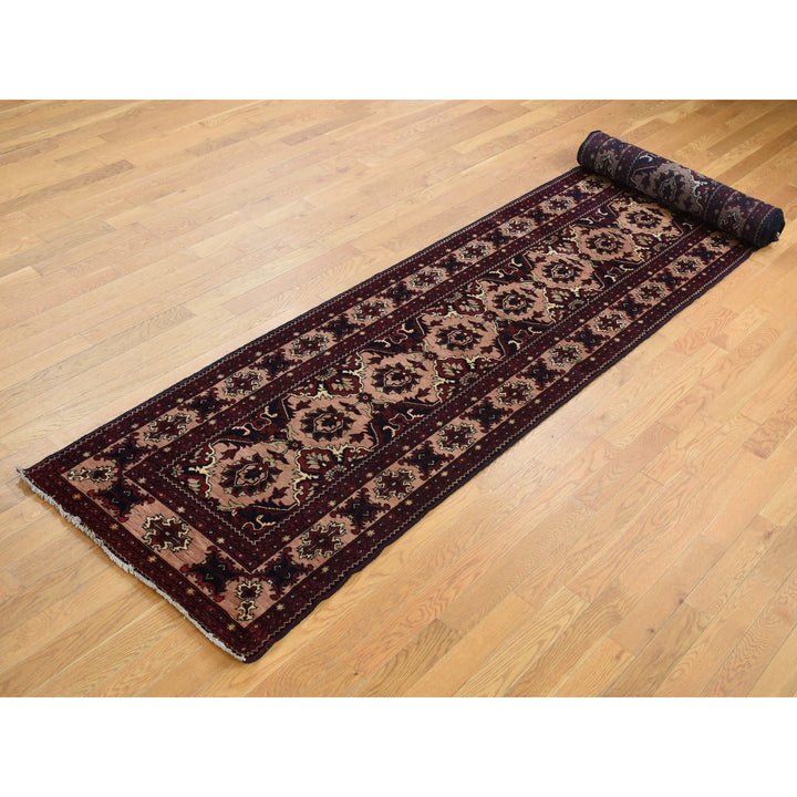 2'10" x 18'10" New Hand Knotted Red Wool Runner Oriental Rug - MOA10287618