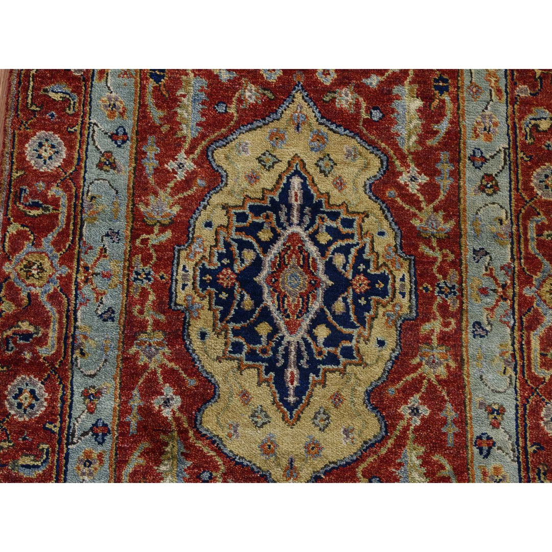 2'7" x 17'7" New Hand Knotted Red Wool Runner Oriental Rug - MOA10287623