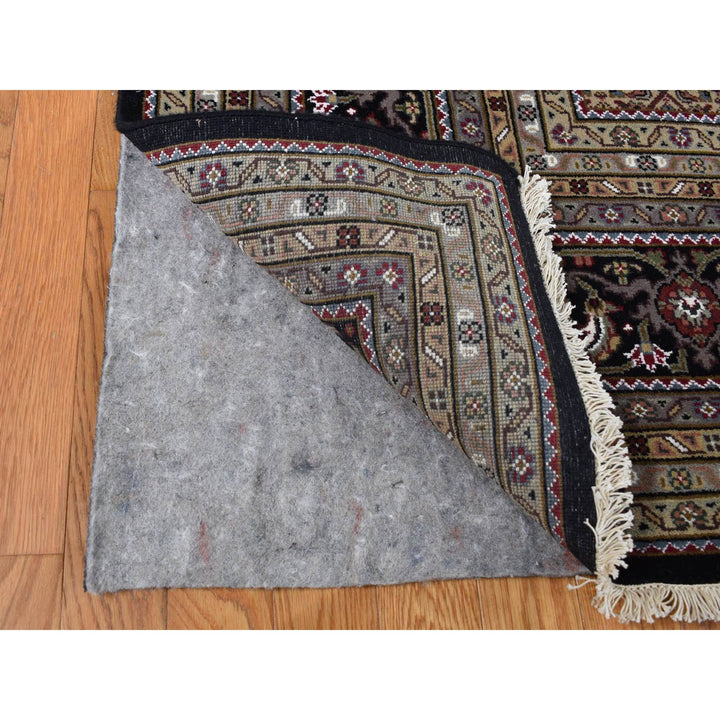 9'0" x 18'1" New Hand Knotted Black Cotton Rectangle Oriental Rug - MOA10287672