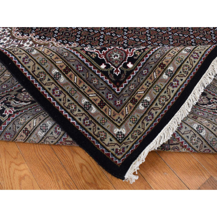 9'0" x 18'1" New Hand Knotted Black Cotton Rectangle Oriental Rug - MOA10287672