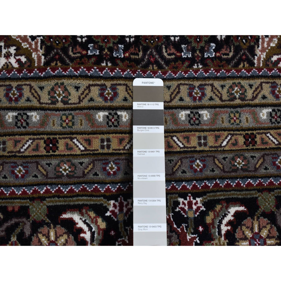 9'0" x 18'1" New Hand Knotted Black Cotton Rectangle Oriental Rug - MOA10287672