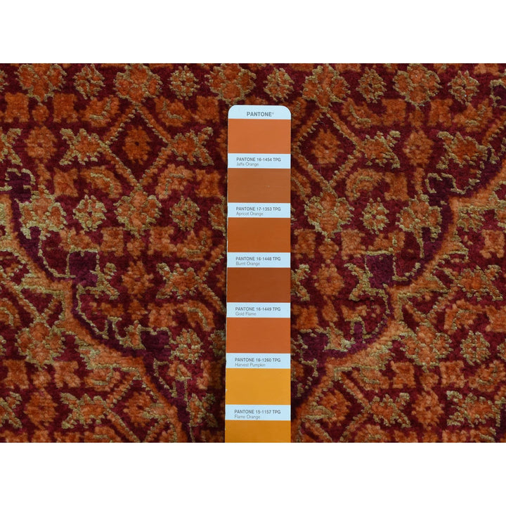 2'8" x 16'0" New Hand Knotted Orange Cotton Runner Oriental Rug - MOA10287678