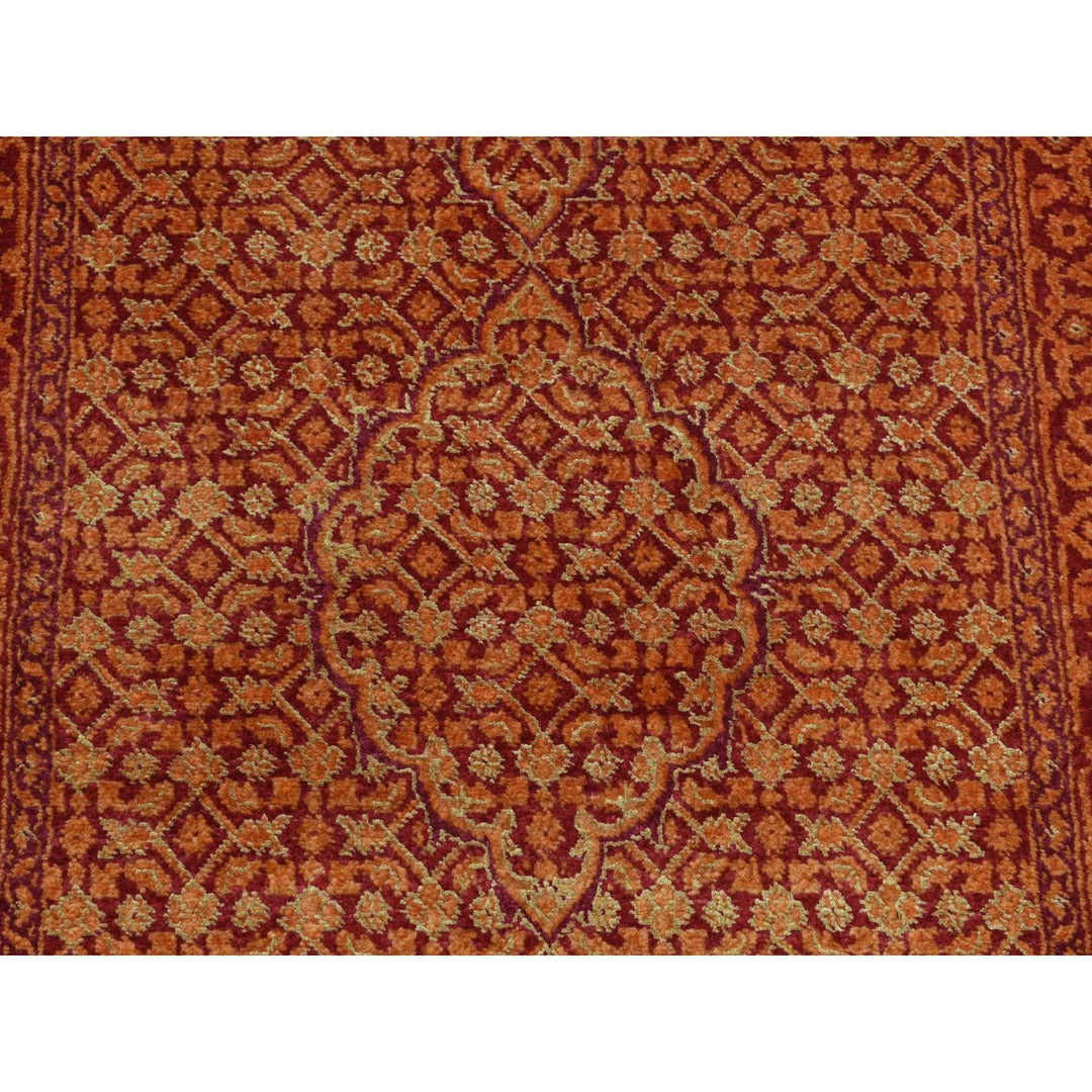 2'8" x 16'0" New Hand Knotted Orange Cotton Runner Oriental Rug - MOA10287678