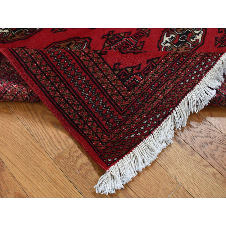 3'2" x 4'8" New Hand Knotted Red Wool Rectangle Oriental Rug - MOA10287683