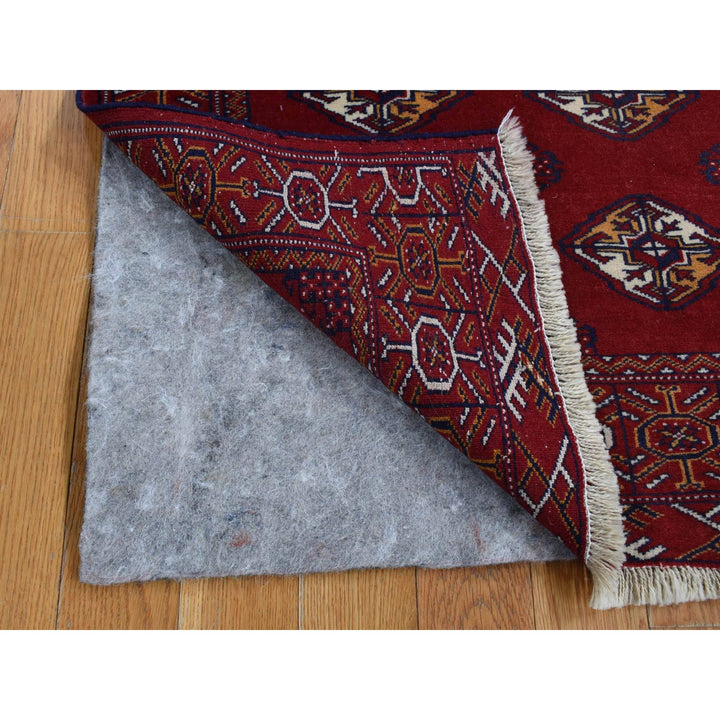 3'3" x 4'2" New Hand Knotted Red Wool Rectangle Oriental Rug - MOA10287684