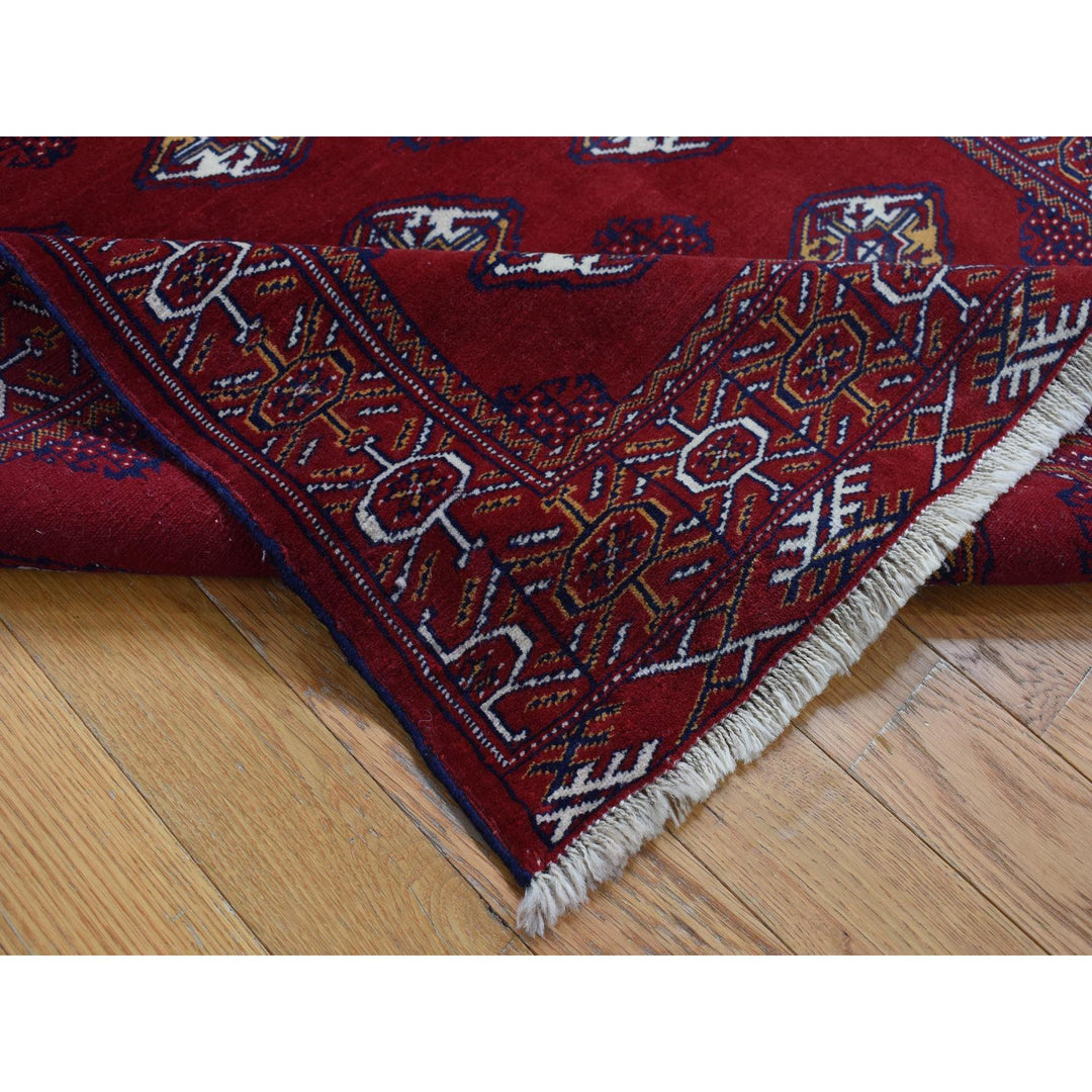 3'3" x 4'2" New Hand Knotted Red Wool Rectangle Oriental Rug - MOA10287684