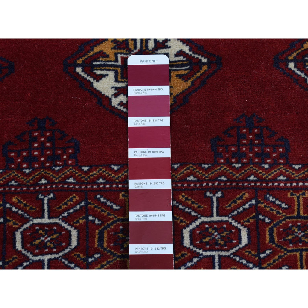 3'3" x 4'2" New Hand Knotted Red Wool Rectangle Oriental Rug - MOA10287684