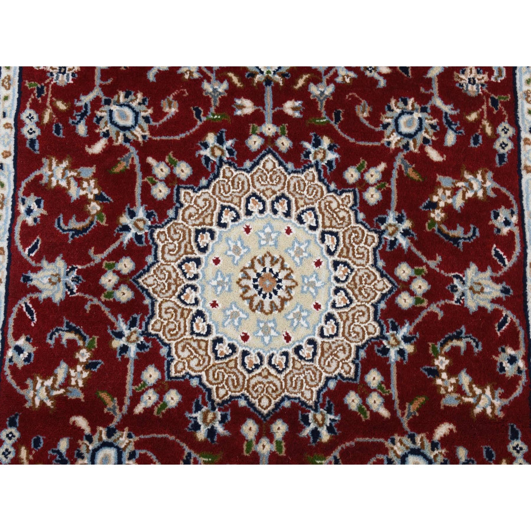 2'8" x 12'2" New Hand Knotted Red Cotton Runner Oriental Rug - MOA10287724