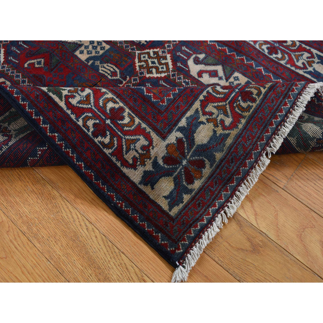 2'6" x 9'3" New Hand Knotted Red Wool Runner Oriental Rug - MOA10287726