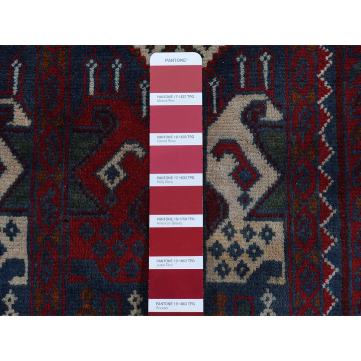 2'6" x 9'3" New Hand Knotted Red Wool Runner Oriental Rug - MOA10287726