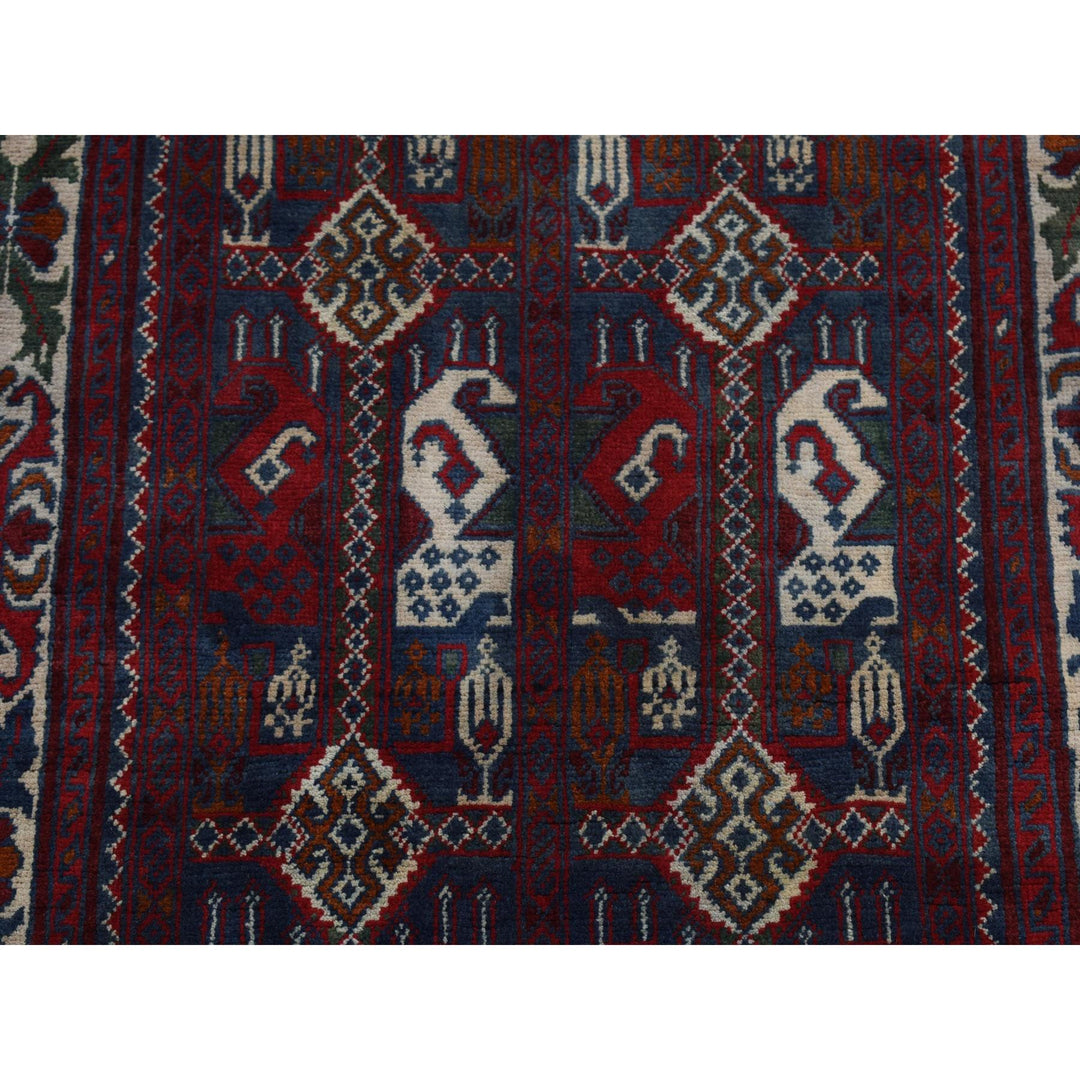 2'6" x 9'3" New Hand Knotted Red Wool Runner Oriental Rug - MOA10287726