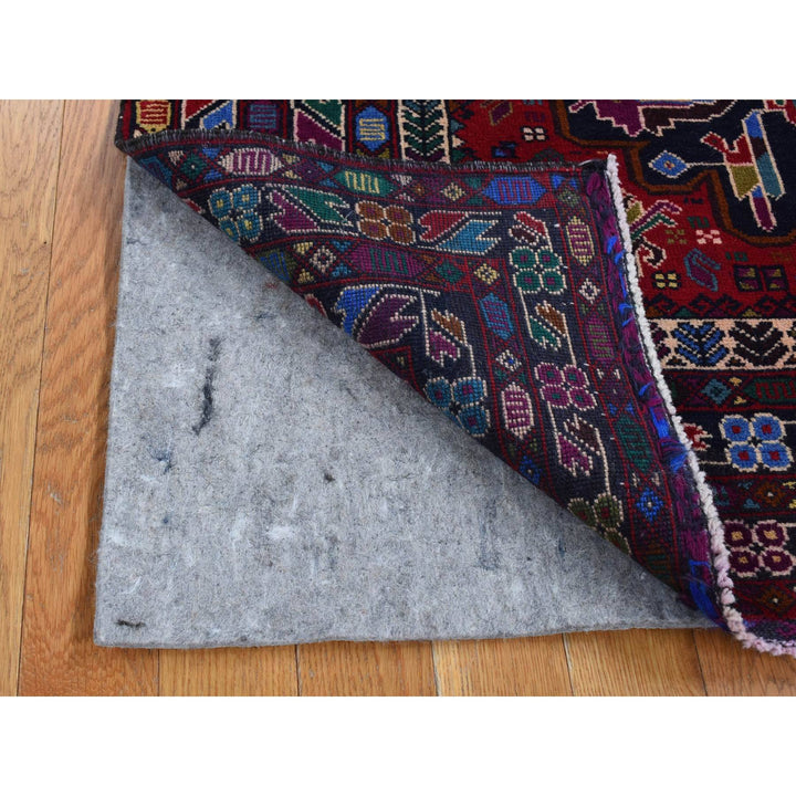 3'10" x 6'5" New Hand Knotted Red Wool Rectangle Oriental Rug - MOA10287734