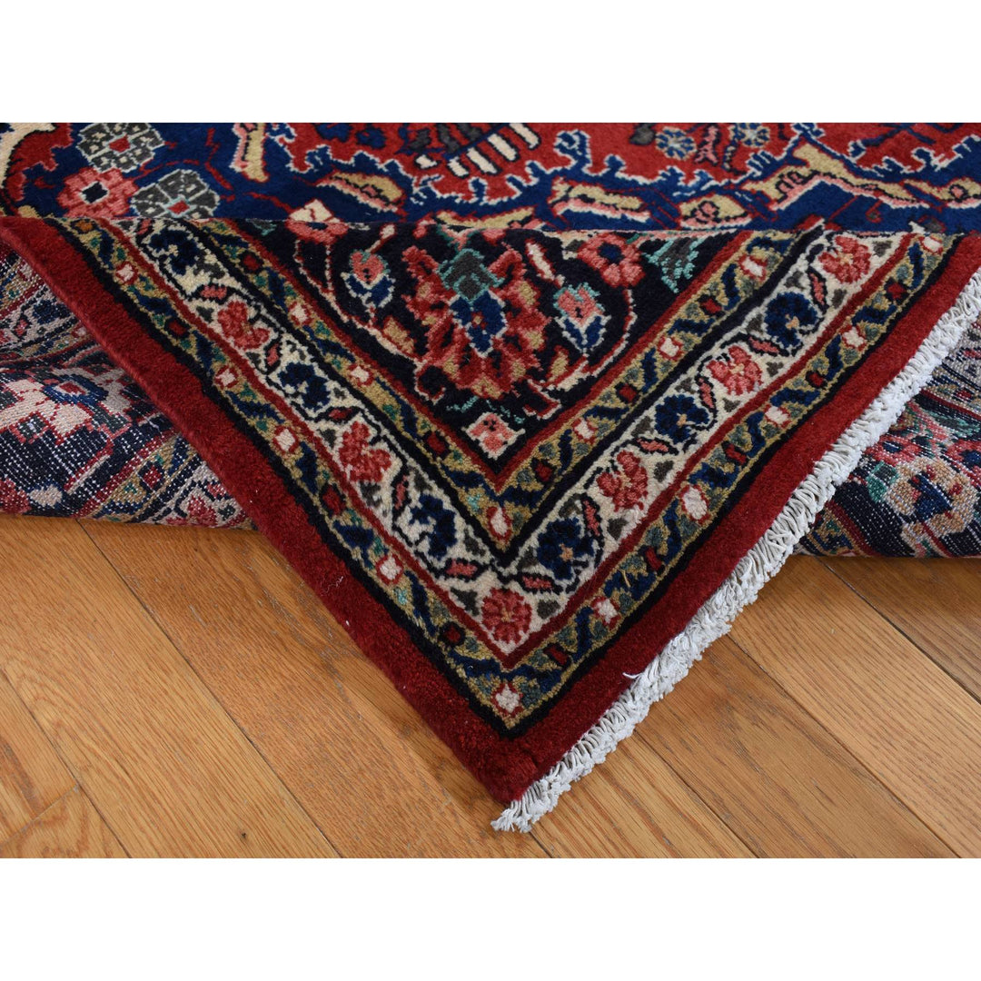 6'8" x 10'4" New Hand Knotted Red Wool Rectangle Oriental Rug - MOA10287756