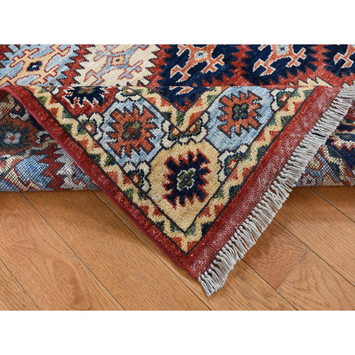 4'0" x 5'7" New Hand Knotted Red Wool Rectangle Oriental Rug - MOA10287759