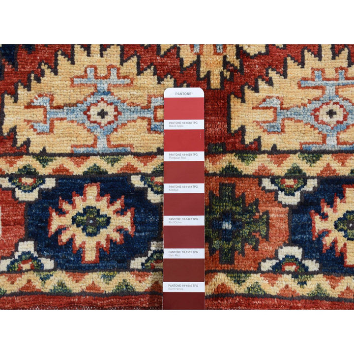 4'0" x 5'7" New Hand Knotted Red Wool Rectangle Oriental Rug - MOA10287759