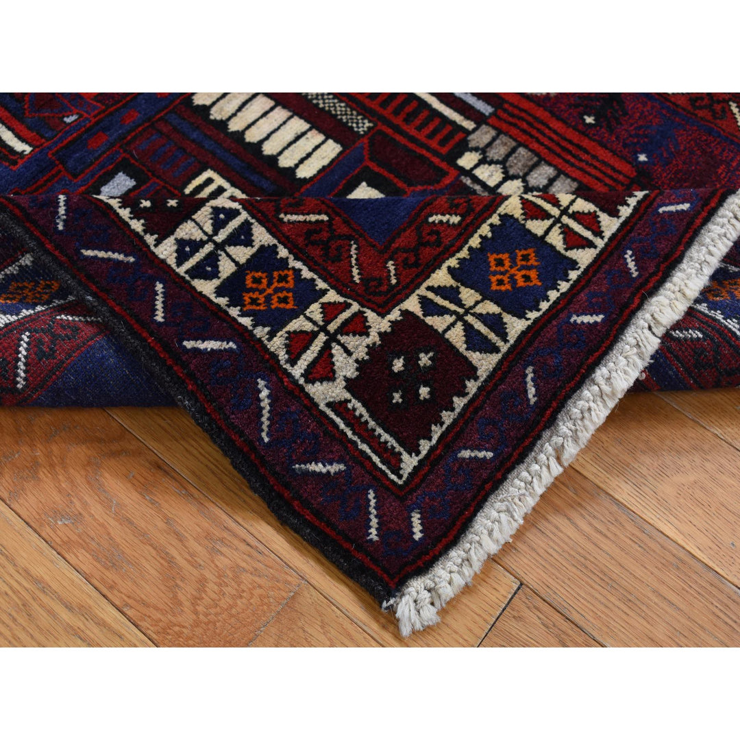 3'0" x 4'6" New Hand Knotted Blue Wool Rectangle Oriental Rug - MOA10287772