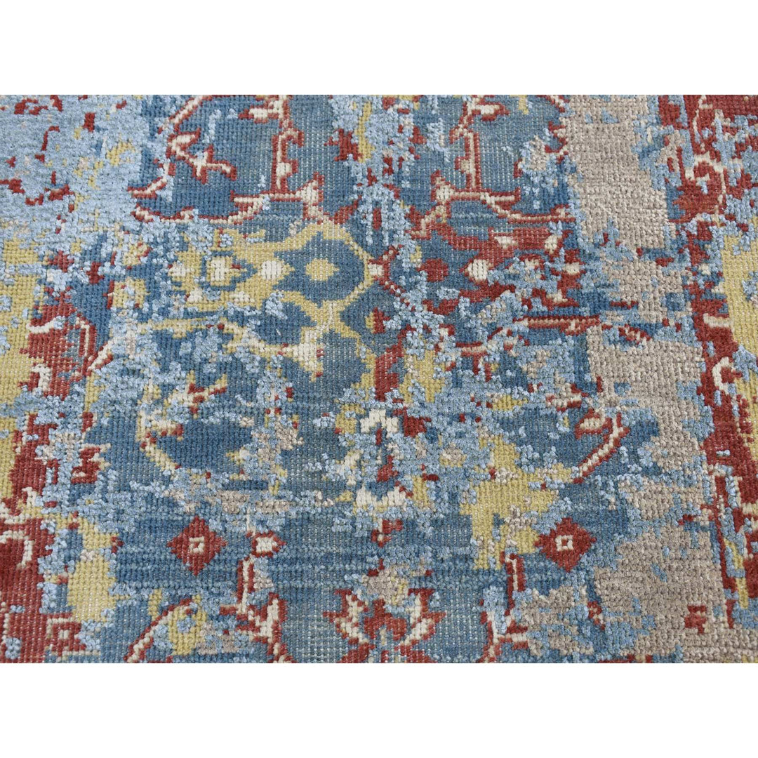 2'0" x 3'0" New Hand Knotted Blue Cotton Rectangle Oriental Rug - MOA10287792