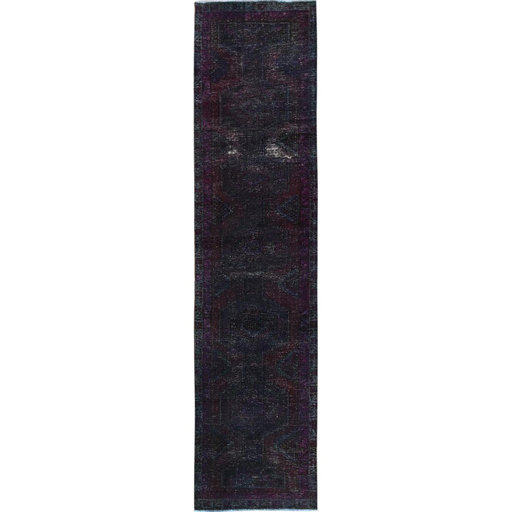 2'8" x 12'1" Vintage Hand Knotted Red Wool Runner Oriental Rug - MOA102877