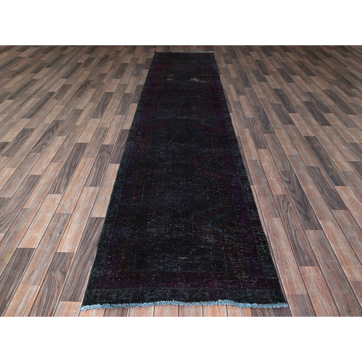 2'8" x 12'1" Vintage Hand Knotted Red Wool Runner Oriental Rug - MOA102877