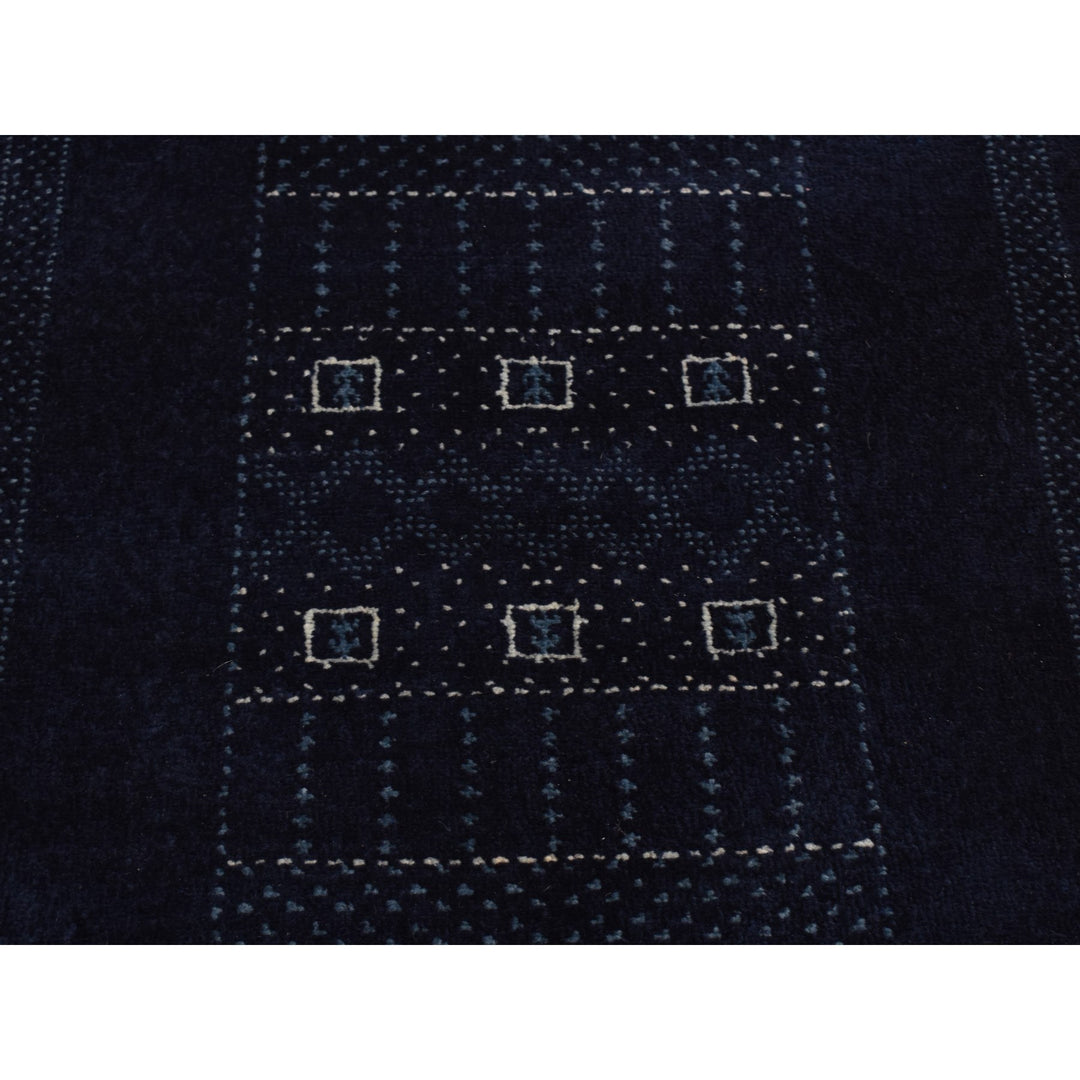 2'0" x 3'1" New Hand Knotted Blue Cotton Rectangle Oriental Rug - MOA10287806