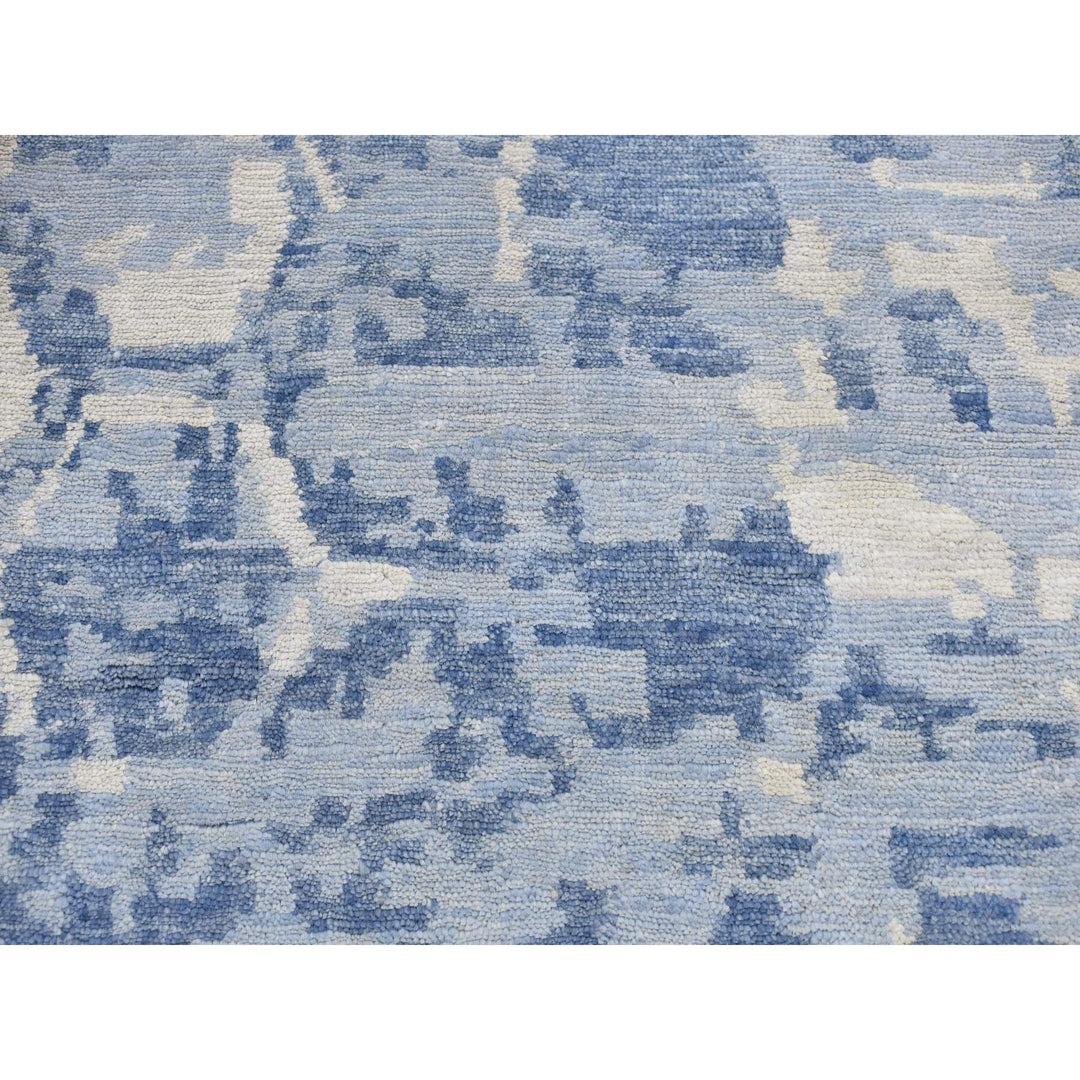 2'0" x 3'0" New Hand Knotted Blue Wool Rectangle Oriental Rug - MOA10287842