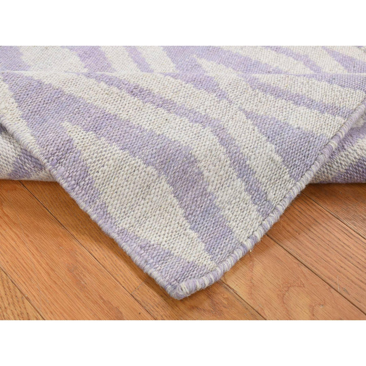 2'8" x 8'0" New Hand Woven Purple Wool Runner Oriental Rug - MOA10287844