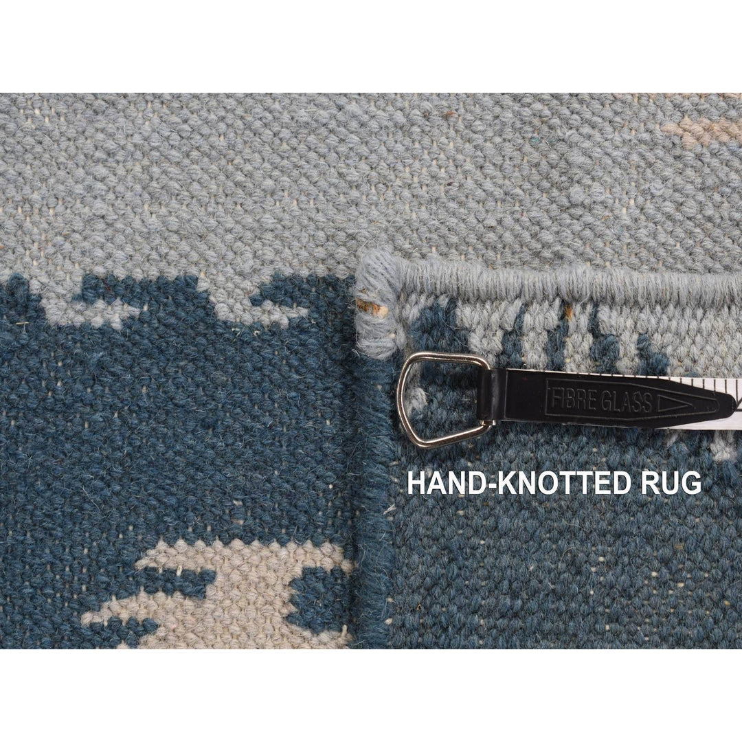 2'6" x 6'0" New Hand Knotted Blue Wool Runner Oriental Rug - MOA10287864