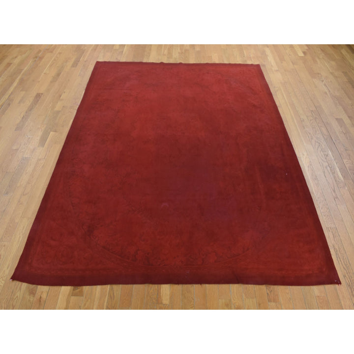 7'8" x 10'3" New Hand Woven Red Wool Rectangle Oriental Rug - MOA10287892