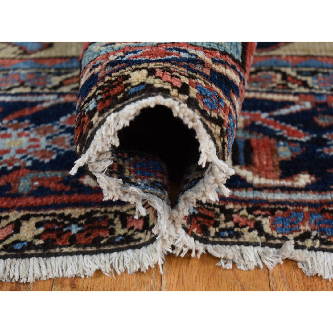 9'3" x 12'4" Vintage Hand Knotted Beige Wool Rectangle Oriental Rug - MOA10287918