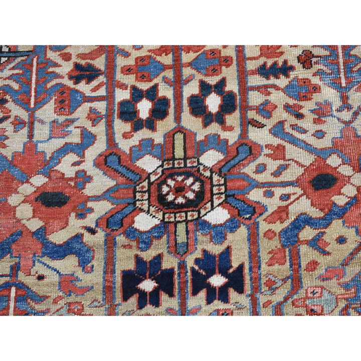 9'3" x 12'4" Vintage Hand Knotted Beige Wool Rectangle Oriental Rug - MOA10287918