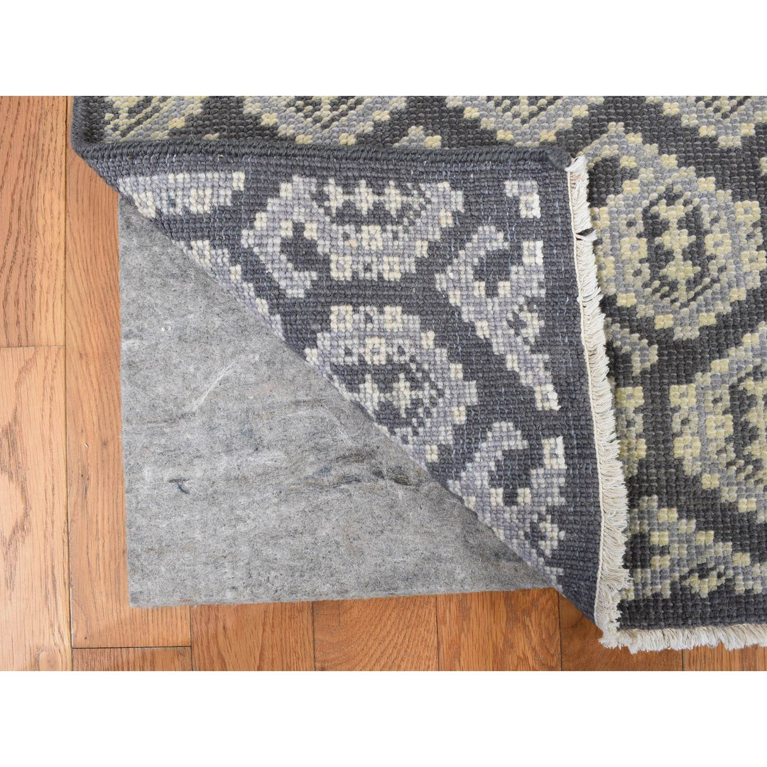 2'0" x 3'0" New Hand Knotted Grey Cotton Rectangle Oriental Rug - MOA10287922