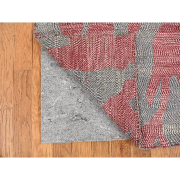 4'0" x 5'2" New Hand Woven Grey Wool Rectangle Oriental Rug - MOA10287924