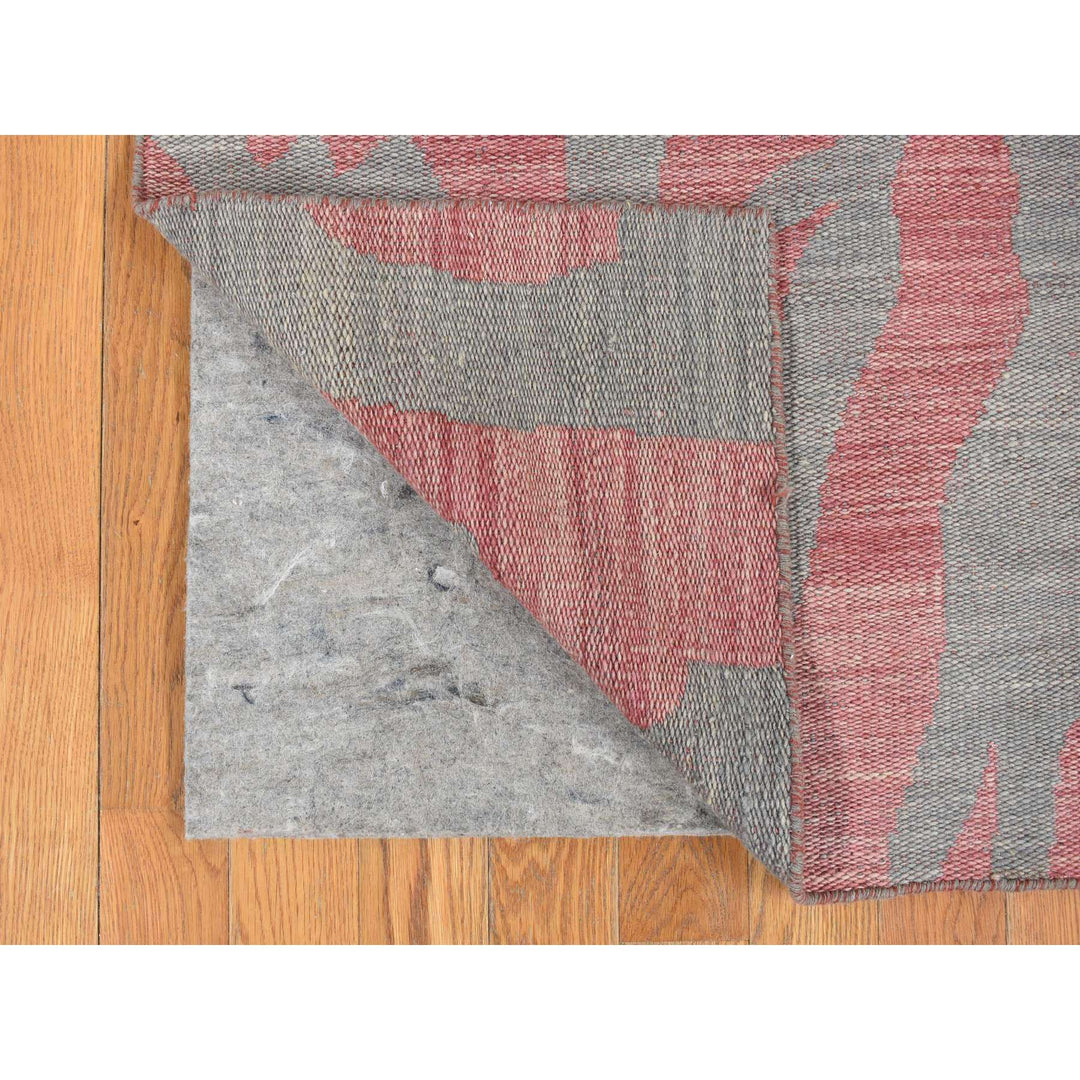 4'0" x 6'0" New Hand Woven Grey Wool Rectangle Oriental Rug - MOA10287929